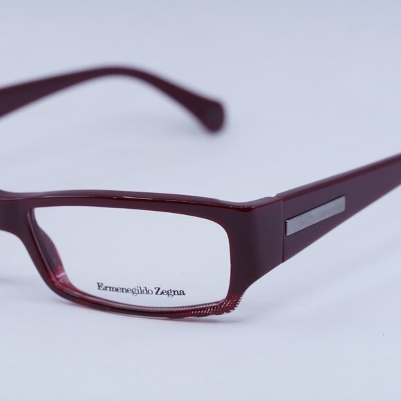 🕶️ New Ermenegildo Zegna VZ3536 09M8 Eyeglasses - Burgundy Frame - Picture 3 of 10